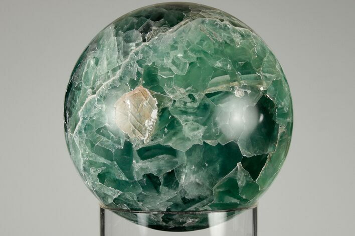 Polished Green Fluorite Sphere - Mexico #193297